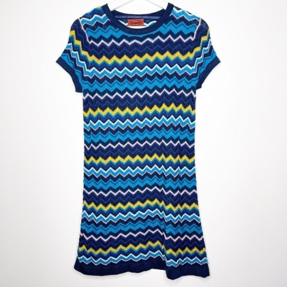 MISSONI FOR TARGET Zigzag Blue Knit Dress